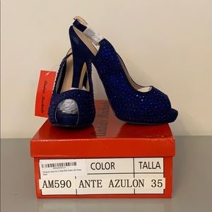 Andrés Machado Slingback Peep-toe Heels